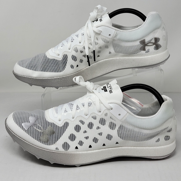 Under Armour Shakedown Elite Breeze White Track Field 3027568-100 Men's Size 10 - Picture 2 of 9